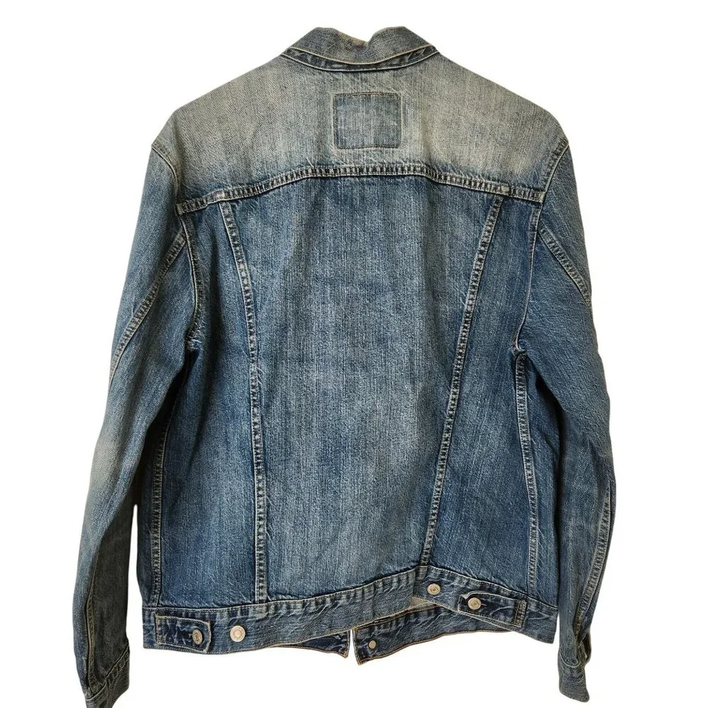 Retro Levi's Strauss Blue Denim Jacket CA00342 Trucker Casual Unisex Large - Picture 2 of 15